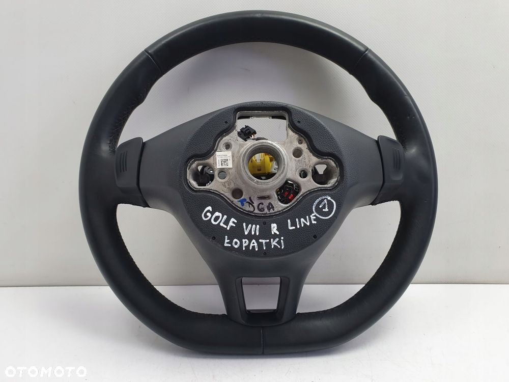 VW Golf VII R LINE KIEROWNICA SKÓRZANA ŁOPATKI Poduszka AirBag 5G0880201C - 15