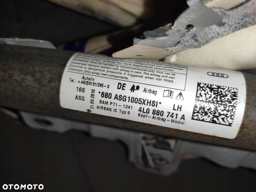 AUDI Q7 4L LIFT KURTYNA LEWA PRAWA POWIETRZNA AIRBAG SPRAWNA ORYGINAŁ - 4