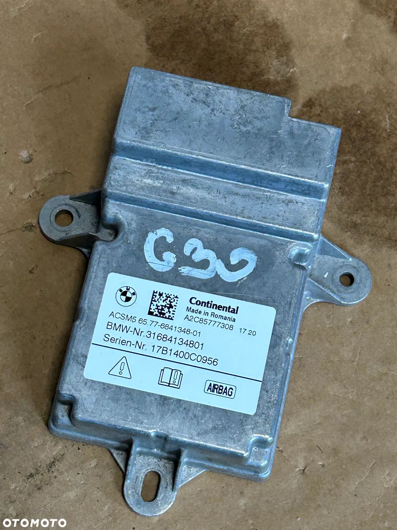 BMW G30 540i MODUŁ PODUSZEK SENSOR 6841348 - 1
