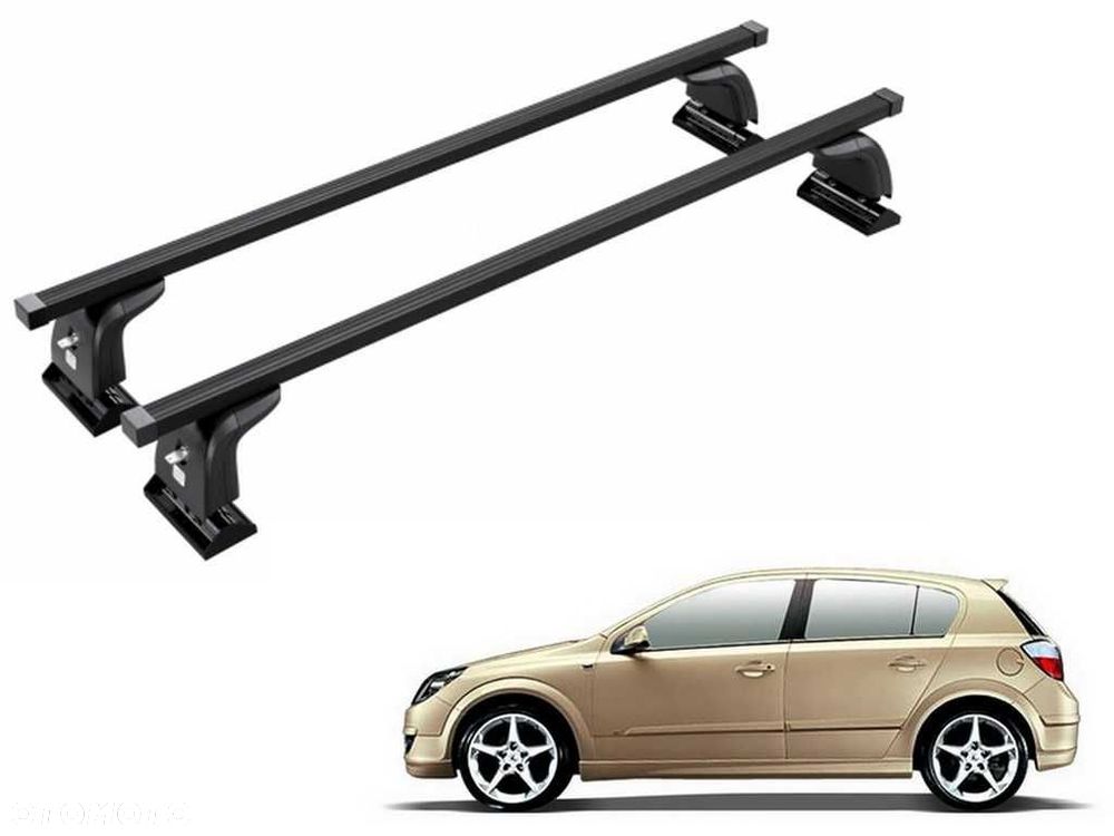 Bagażnik dachowy OPEL ASTRA H HB 3/5 2004 do 2014 bazowy belki relingi - 1