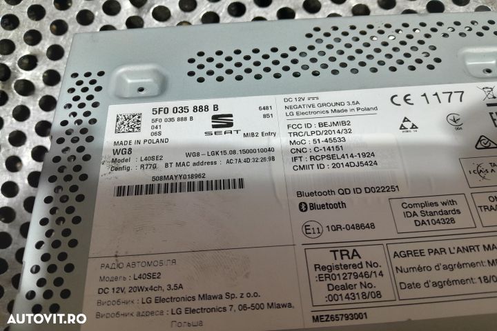 Navigatie auto 5F0035888B 5F0035888B Seat Ibiza 4 [2th facelift] 6J [ - 3