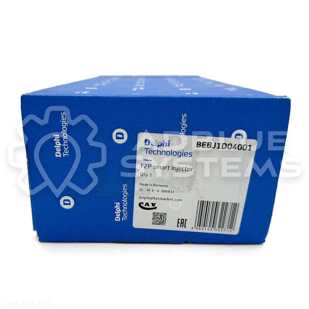 WTRYSK, WTRYSKIWACZ PALIWA, DELPHI, DAF EURO 6, 2047600, BEBJ1D04001 - 5