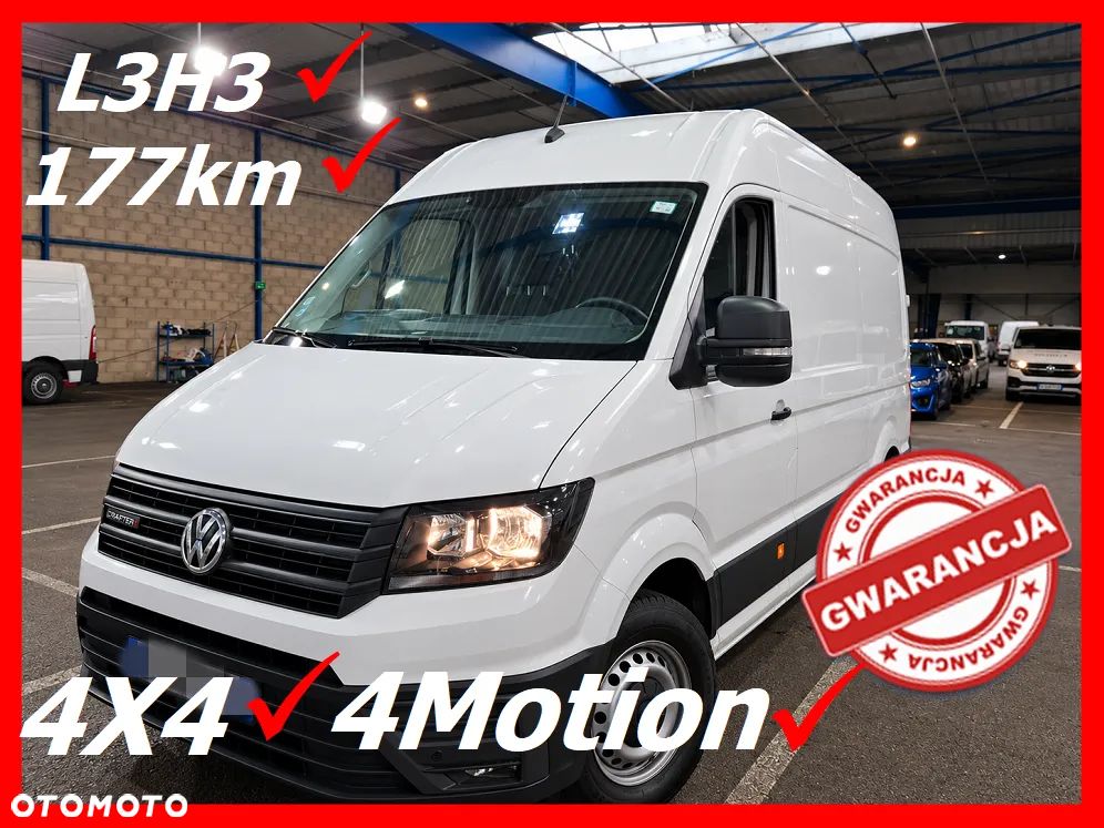 Volkswagen CRAFTER  4x4  4Motion L3H3 2,0 177km  * VAT-1 * Faktura 23% * Auto Kupione w ASO Volkswagena * Gwarancja * Bardzo oszczędny i dynamiczny silnik * Klimatyzacja * Tempomat * Bezwypadkowy * W 100% Oryginalny Przebieg * GPS * Tylne drzwi 270 stopni * Kamera Cofania * GPS *