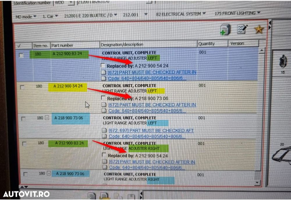 Modul far LED Mercedes A2189007306 - 2