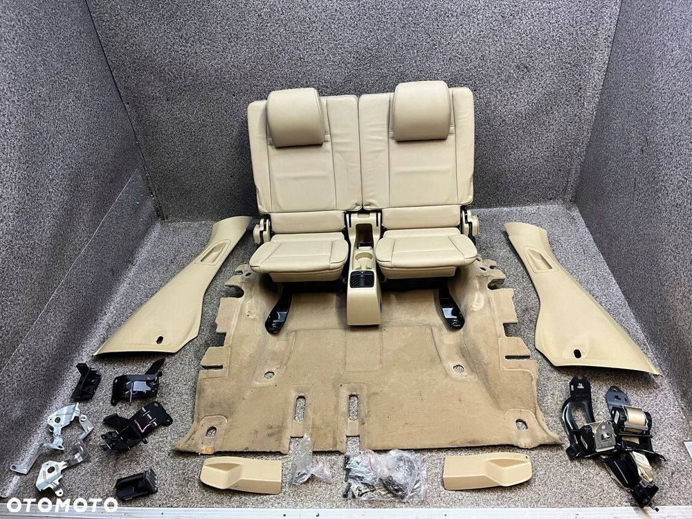 Kanapa trzeci 3 rzad foteli pasy dywan skora Nappa Beige 7 osob BMW E70 X5 - 1