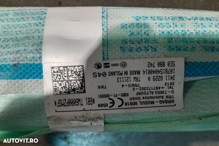 Airbag cortina dreapta 5E0880742 5E0880742 Skoda Octavia 3 [2013 - 20 - 3