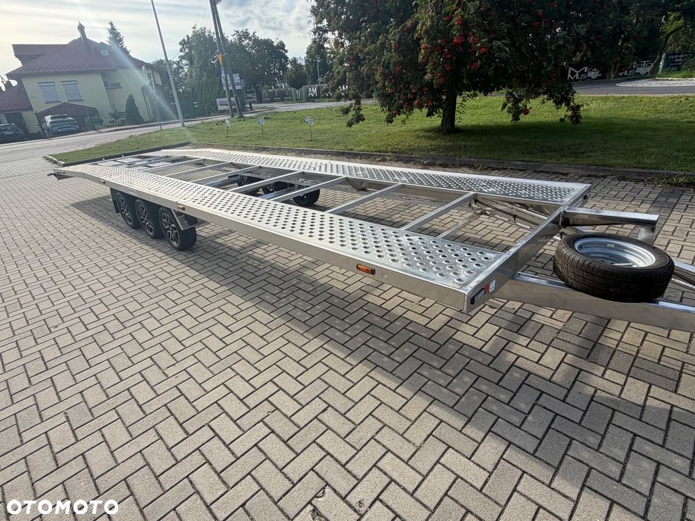 Gala BBG Laweta dwa auta Gala  8535AL raz łamana 8,5x2,05m ALUMINIOWA 3 osie, felgi alu, 670KG WYPRZEDAŻ - 4