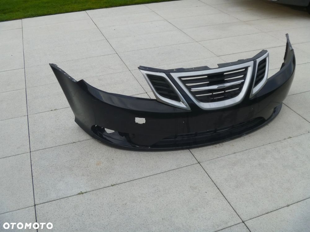 SAAB 9-3 ZDERZAK PRZEDNI ATRAPY KRATKA ORYGINAŁ - 2