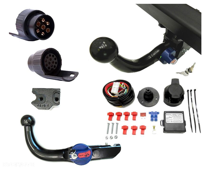 Hak Holowniczy Witter Automatycznie Wypinany Moduł 13 pin + Wiązka do Hyundai IX35 od 2010 do 2015 - 1