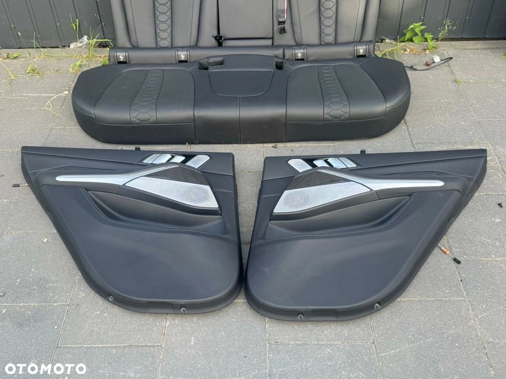FOTELE TAPICERKA BMW X5 M F95 G05 SKÓRA PEŁNA MERINO CZARNA MASAŻ GRZANE - 9