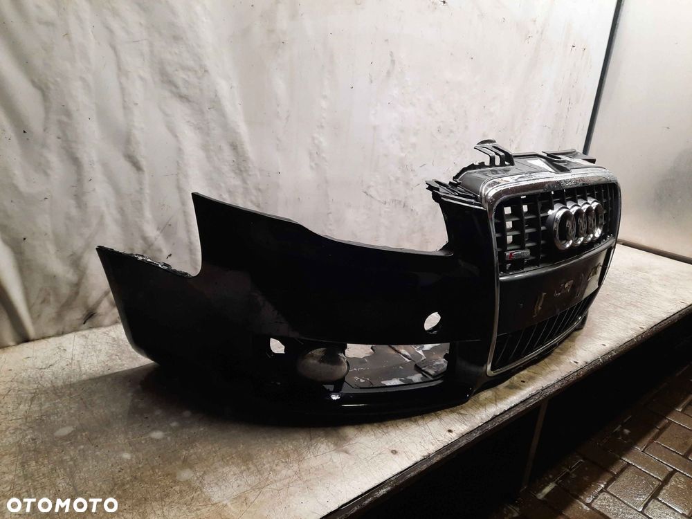 ^ ZDERZAK PRZÓD PRZEDNI DO AUDI A4 B7 S-LINE LY9B CZARNY HALOGENY - 5