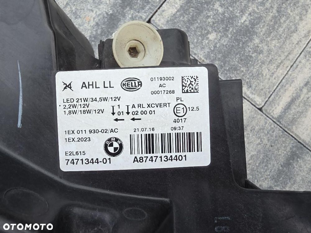 BMW 1 F20 F21 LIFT LCI Lampa prawa przód Full Led Adaptive 7471344-01 Chrom - 10