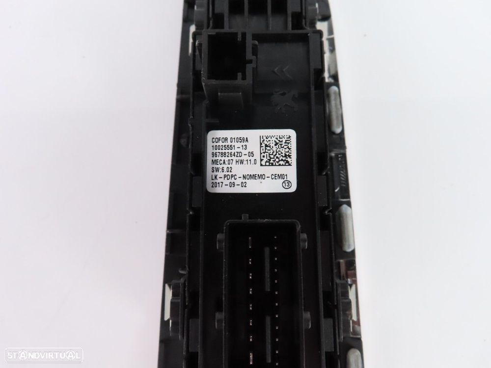 Interruptor / Botão vidros Esquerdo/Frente Usado / Original PEUGEOT 3008 SUV (M_... - 4