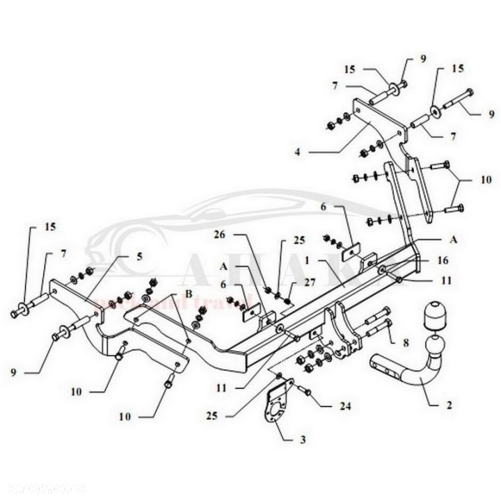 Hak Holowniczy Odkręcany Do Citroen Xsara Picasso 2000-2010 - 5