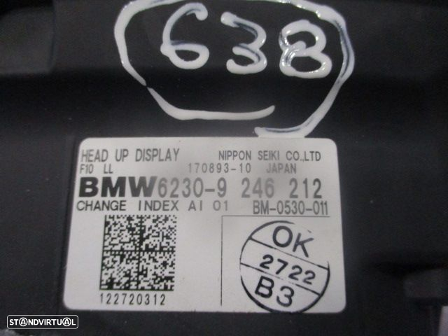 Display Relogio 62309246212 BMW F10 2012 525 XDRIVE 2.0D 4X4 218CV 4P PRETO - 6