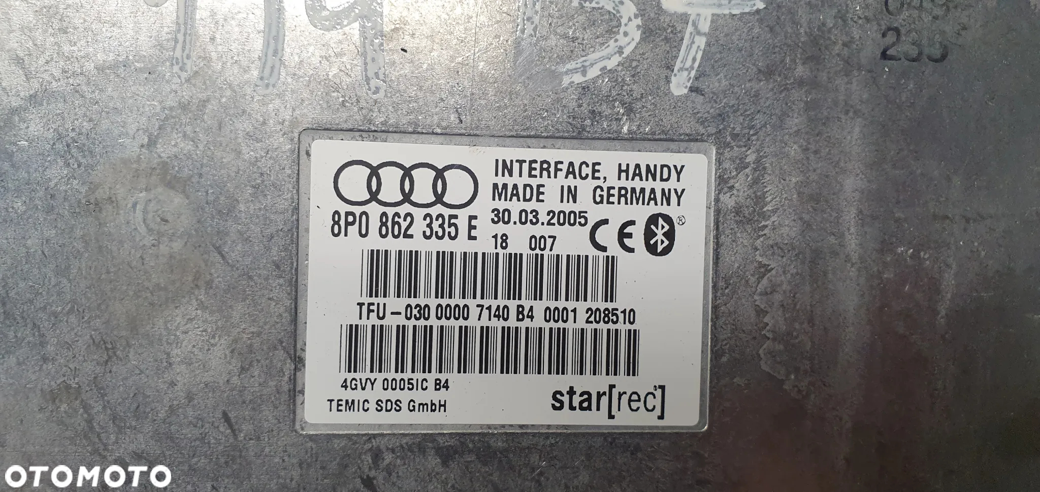 Moduł sterownik bluetooth Audi A4 B7 8P0862335E - 5