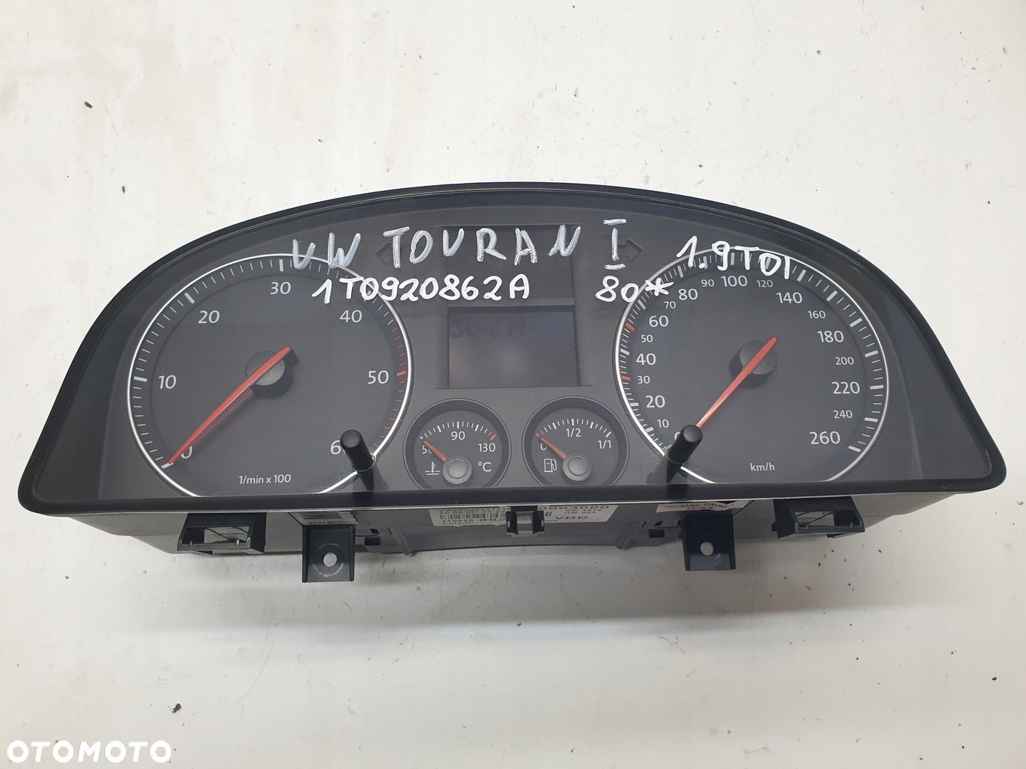 LICZNIK ZEGARY VW TOURAN I 1.9 TDI 1T0920862A - 1