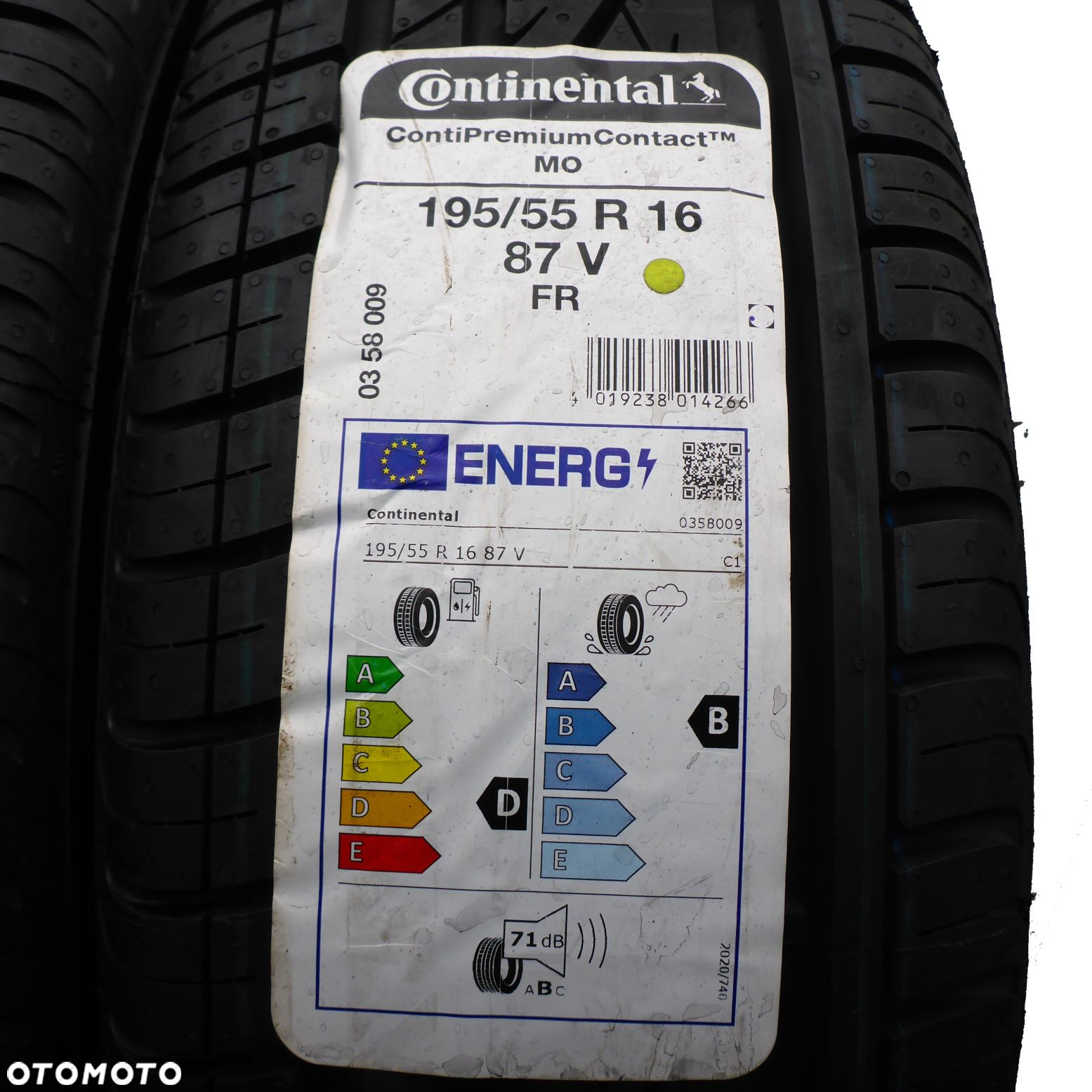 Opony 195/55/16 Continental 195/55R16 87V M0 Letnie 2021 Nieużywane - 2