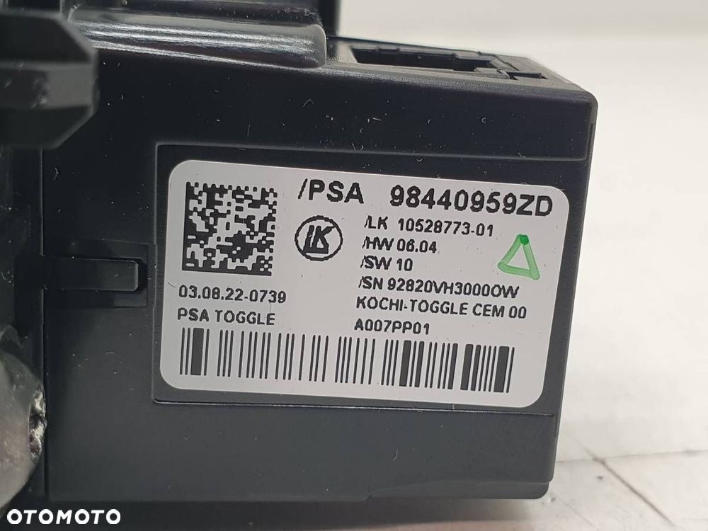 PRZEŁĄCZNIK PANEL ZMIANY BIEGÓW CITROEN C5 X 98440959ZD - 4