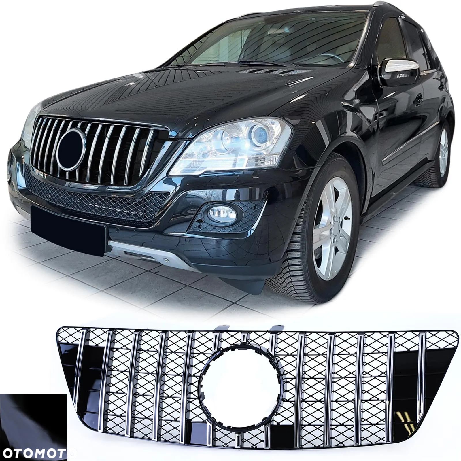 GRILL ATRAPA MERCEDES ML W164 08-11 LIFT PANAMERICANA - 1