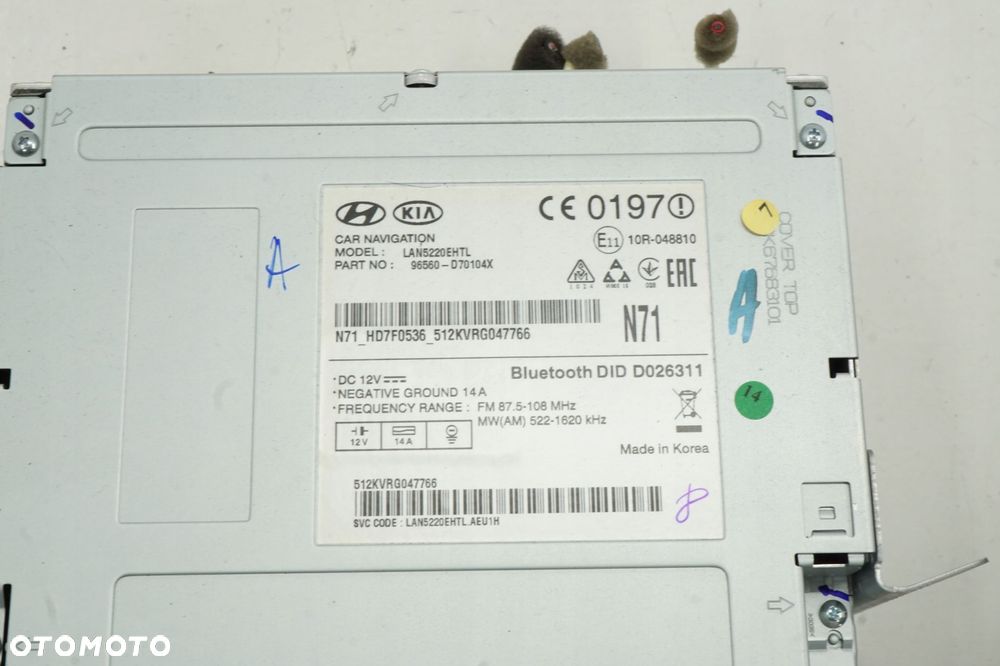 HYUNDAI TUCSON III 16R RADIO NAWIGACJA WYŚWIETLACZ 96560-D70104X - 4