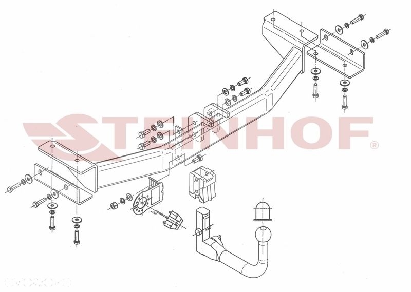 Wypinany hak holowniczy + Moduł 7 pin do Hyundai ix35 od 2010 do 2015 - 2