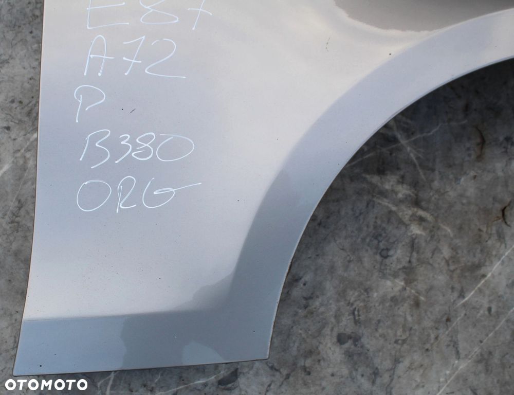 BŁOTNIK PRAWY PRZÓD PRZEDNI BMW E81 E82 E87 E88 A72 CASHMERESILBER B380 - 8