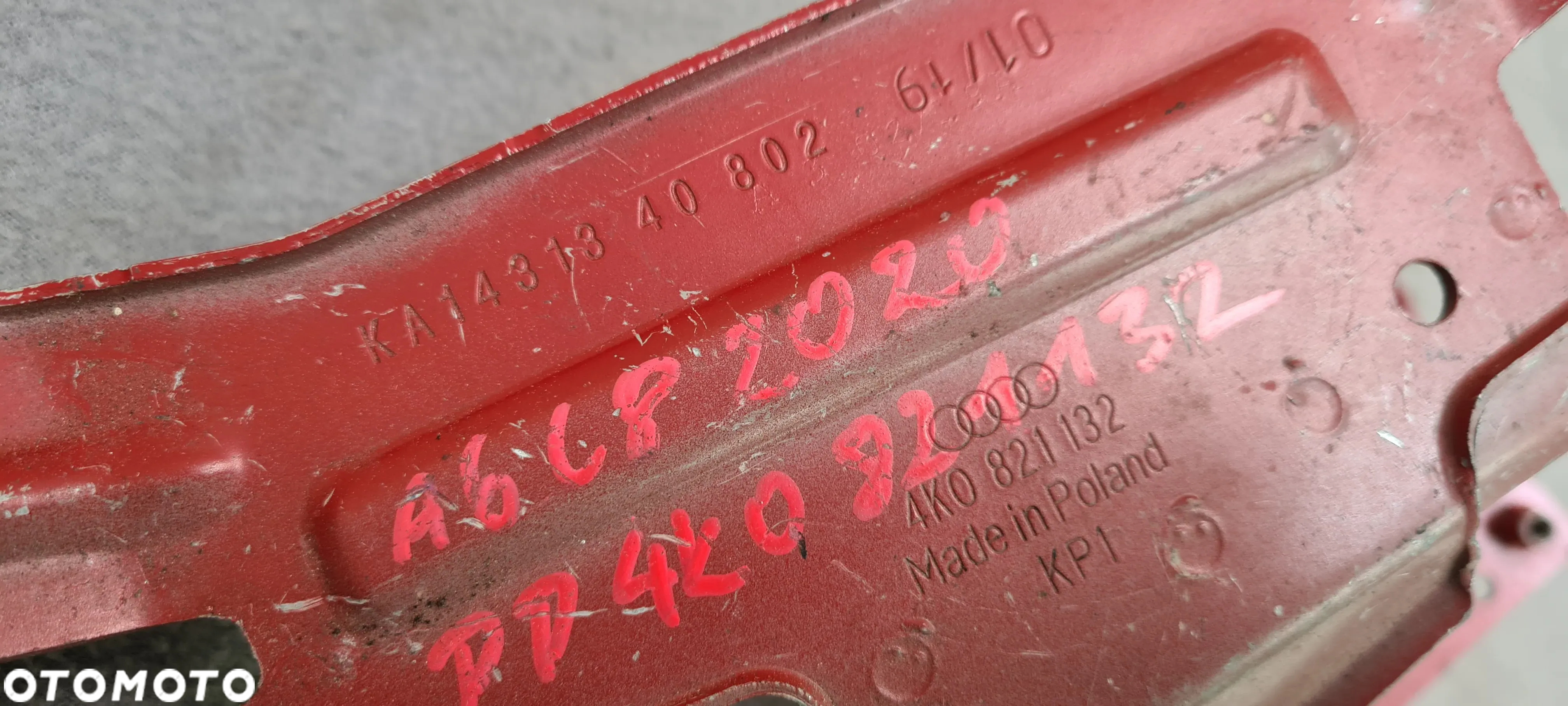 AUDI A6 A-6 C8 PRAWE LEWE MOCOWANIE WSPORNIK BŁOTNIKA  4K0821132 4K0821167 4K0821168 - 7