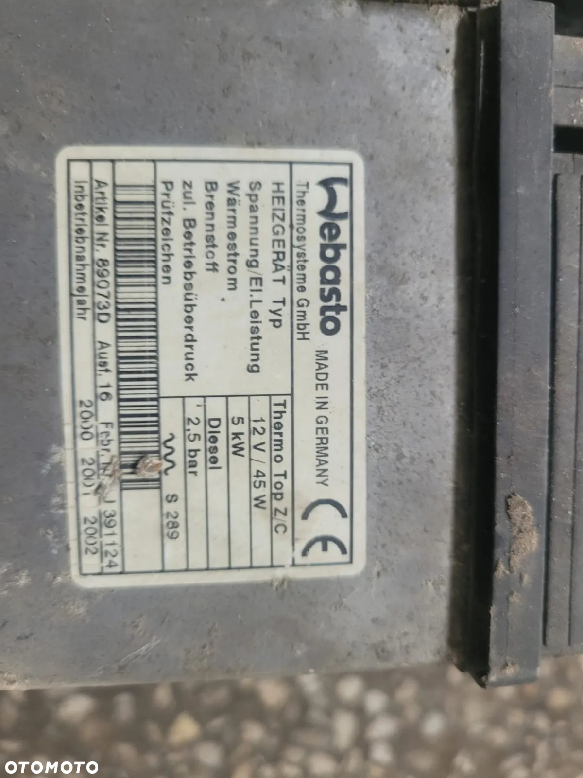webasto THERMO TOP Z/C   skoda Octavia  1.9 - 3