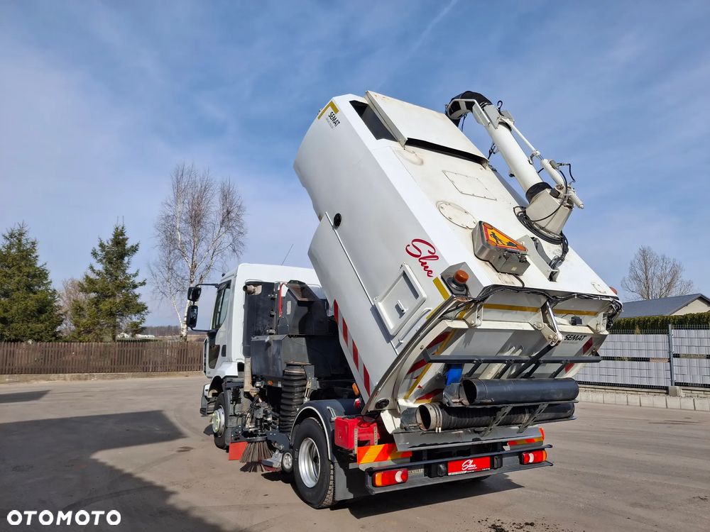 Renault Midlum 220 DXI Zamiatarka SEMAT Zoeller Johnston Szczotki L/R Obie Strony 2013r Napęd Hydrostat Euro 5 Rura Do Liści Studzienek 4466 Mth - 17