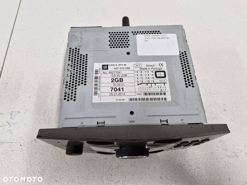 OPEL ANTARA I 1 LIFT RADIO CD40 USB 95077041 - 5