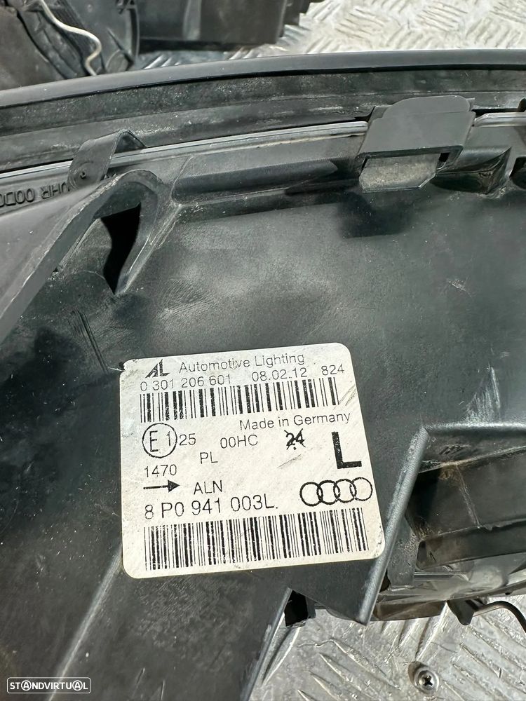 .Conjunto Farois Otica Frente Frontal Originais VAG Audi A3 8P 8P0941003L 8P0941004L 2003 - 2013 - 15