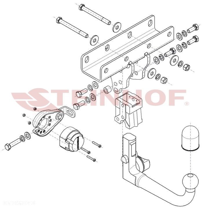 Wypinany hak holowniczy + Moduł 7 pin do Jeep Wrangler IV JL od 2017 - 2