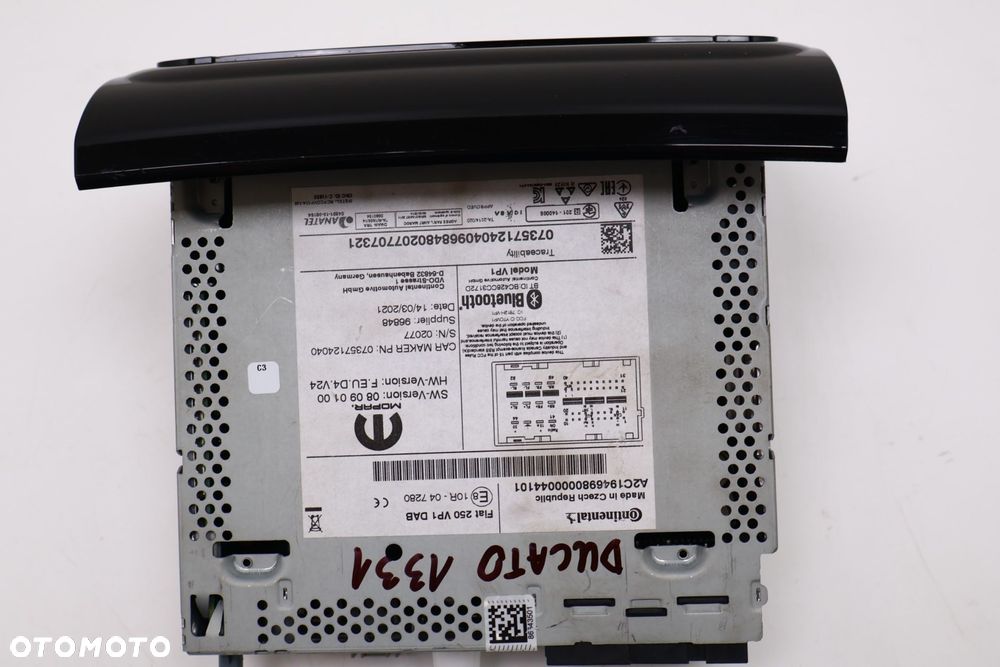 FIAT DUCATO BOXER JUMPER 20- RADIO '07357124040 - 6
