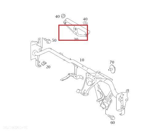 MERCEDES S-KLASA W221 Wspornik panela pasa przedniego OE - 2