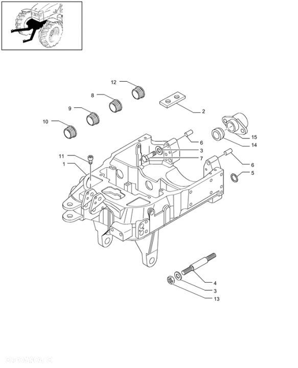 New Holland T6010 T6070 T7230 Wspornik 47057071 - 1