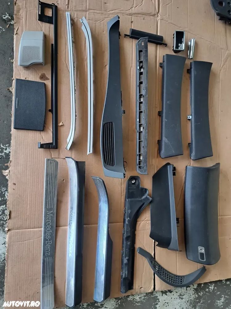 Panou perdeluta luneta grila difuzoare ornamente stalp torpedou ornamente ornament trim trimuri praguri parasolar covorase Mercedes s class w221 - 4