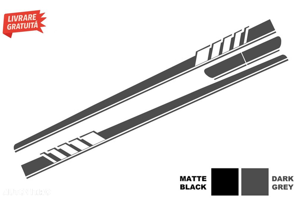 Set Stickere Capota Plafon Portbagaj si Laterale Gri Inchis Mercedes C205 Coupe A2- livrare gratuita - 6