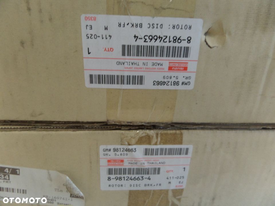 ISUZU D-MAX TARCZA HAMULCOWA PRZÓD 98124663 - 5