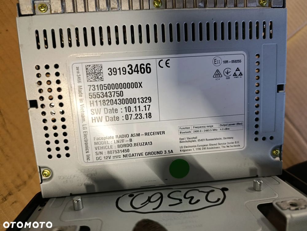 OPEL CORSA E RADIO EKRAN WYŚWIETLACZ 555343750 - 3