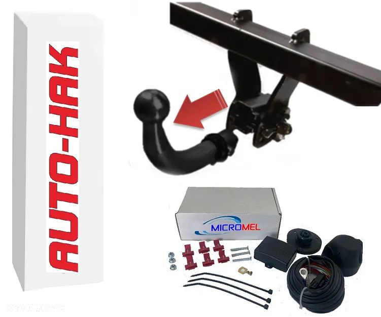 Wypinany hak holowniczy + Moduł 7 pin do AUDI Q5 (8R) też S-line 2008-2016 - 1