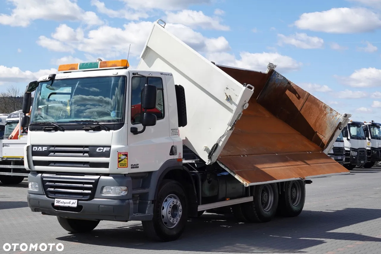 DAF CF 85.410 / 6X4 / WYWROTKA 2 STR / BORDMATIC / HYDROBURTA / MANUAL / SPROWADZONY - 5