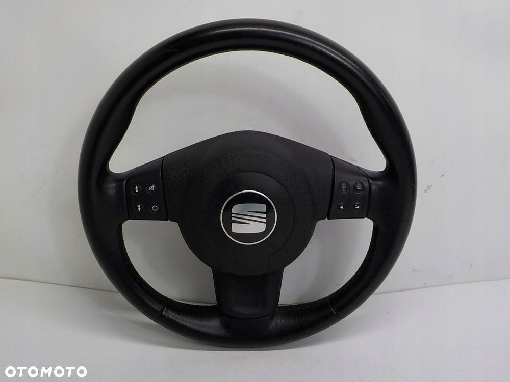 SEAT ALTEA LEON II TOLEDO III KIEROWNICA SKÓRA MULTI AIRBAG - 1
