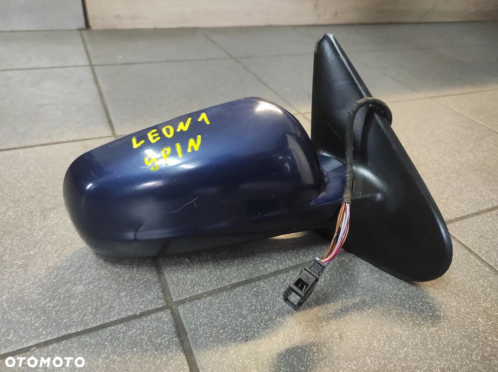 LUSTERKO PRAWE ELEKTRYCZNE 9 PIN LB5N NIEBIESKIE SEAT LEON 1 TOLEDO 2 PRZED LIFT WYSYŁKA !!! - 1