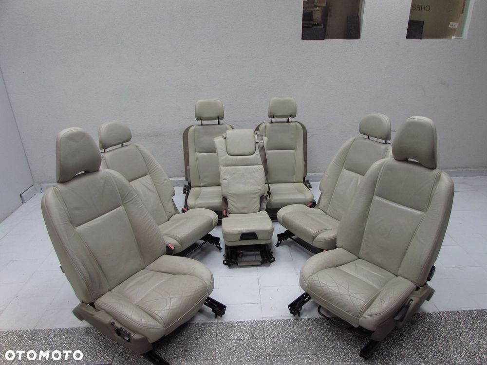 VOLVO XC90 02-14 FOTEL SIEDZENIE SKORA JASNA 7 OSOB KPL UK - 1