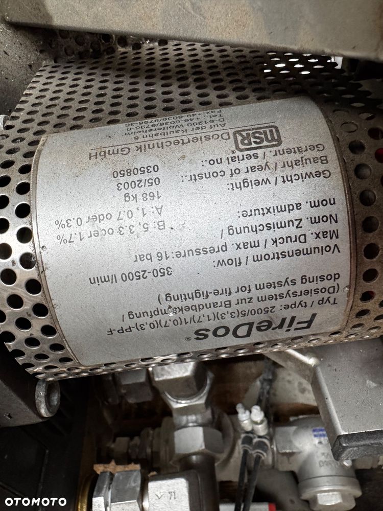 System dozowania piany gaśniczdej FireDos 2500/5 + osprzęt - 2