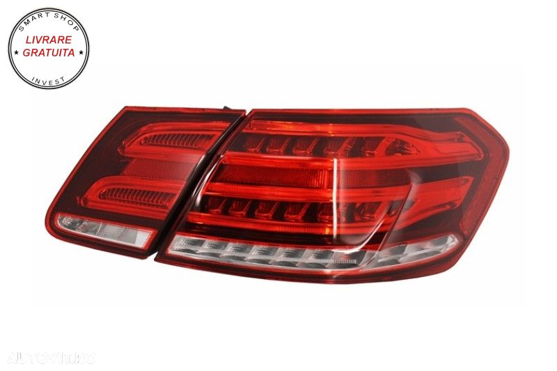 Stopuri LED Mercedes E-Class W212 (2009-2013) Facelift Design Rosu Clar- livrare gratuita - 4