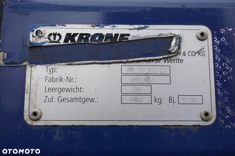 MAN KRONE / ZABUDOWA / BDF / FIRANKA / DŁ. 7,7 M / 19 PALET / MEGA - 8