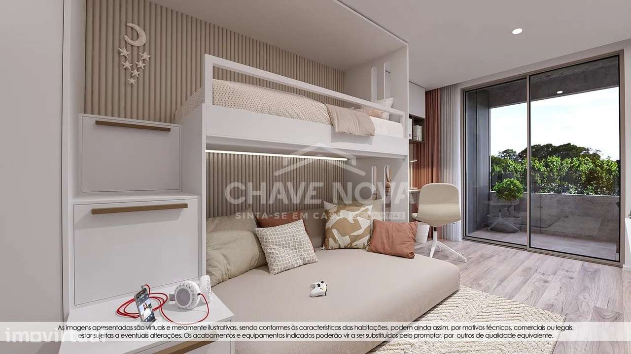 Apartamento T2 Novo c/ Lugar de Garagem em Mafamude (El Corte Inglés) - Grande imagem: 3/11