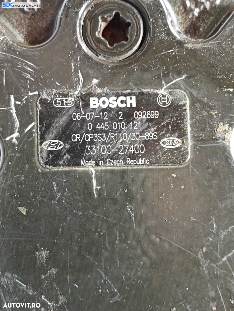 Pompa Inalta Presiune cu Senzor Regulator Hyundai Grandeur 2.2 CRDI 2006 - 2011 Cod 0445010121 33100-27400 [M6957] - 3